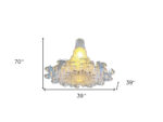 39 X 39 X 70 White Acrylic Pendant Lamp - Image 8