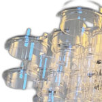 39 X 39 X 70 White Acrylic Pendant Lamp - Image 3