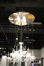 Clear Candle Style Four Light Metal and Glass Ceiling Light - Image 5