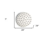 29 X 29 X 7 White Glass Metal Pendant Lamp - Image 10