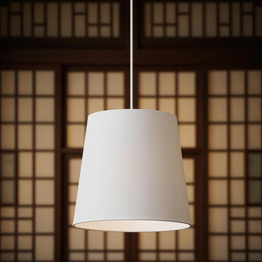 372921_5_n0s1dpub.jpg White Drum Textile Chandelier With White Shades - Image 1