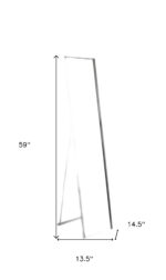 59" Silver Metal Framed Cheval Standing Mirror - Image 10