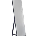 57" Black  Rectangle Cheval Standing  Metal Framed