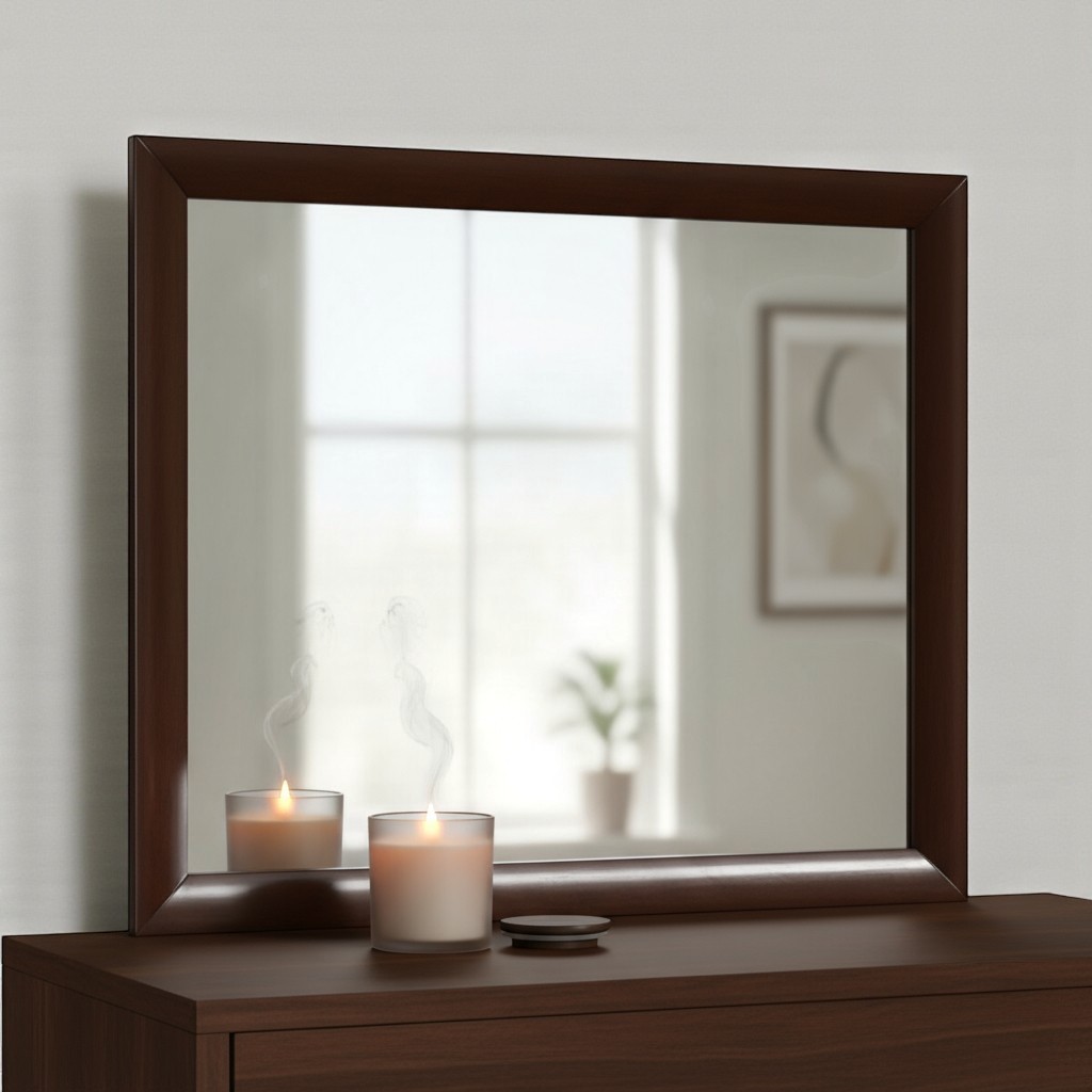374164_13_mqLh58cq-3.jpg 35" Espresso Wood Framed Mounted Dresser Mirror - Image 1