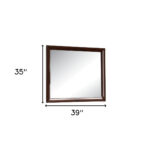 35" Espresso Wood Framed Mounted Dresser Mirror - Image 6