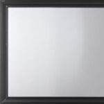 36" Black Wood Dresser Mount Framed Mirror - Image 3