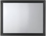 36" Black Wood Dresser Mount Framed Mirror - Image 2