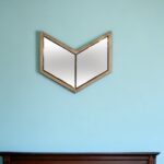 23" Natural Novelty Wood Framed Accent Mirror