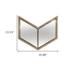 23" Natural Novelty Wood Framed Accent Mirror - Image 5