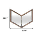 23" Brown Novelty Framed Accent Mirror - Image 4