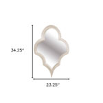 34" Natural Novelty Wood Framed Accent Mirror - Image 5
