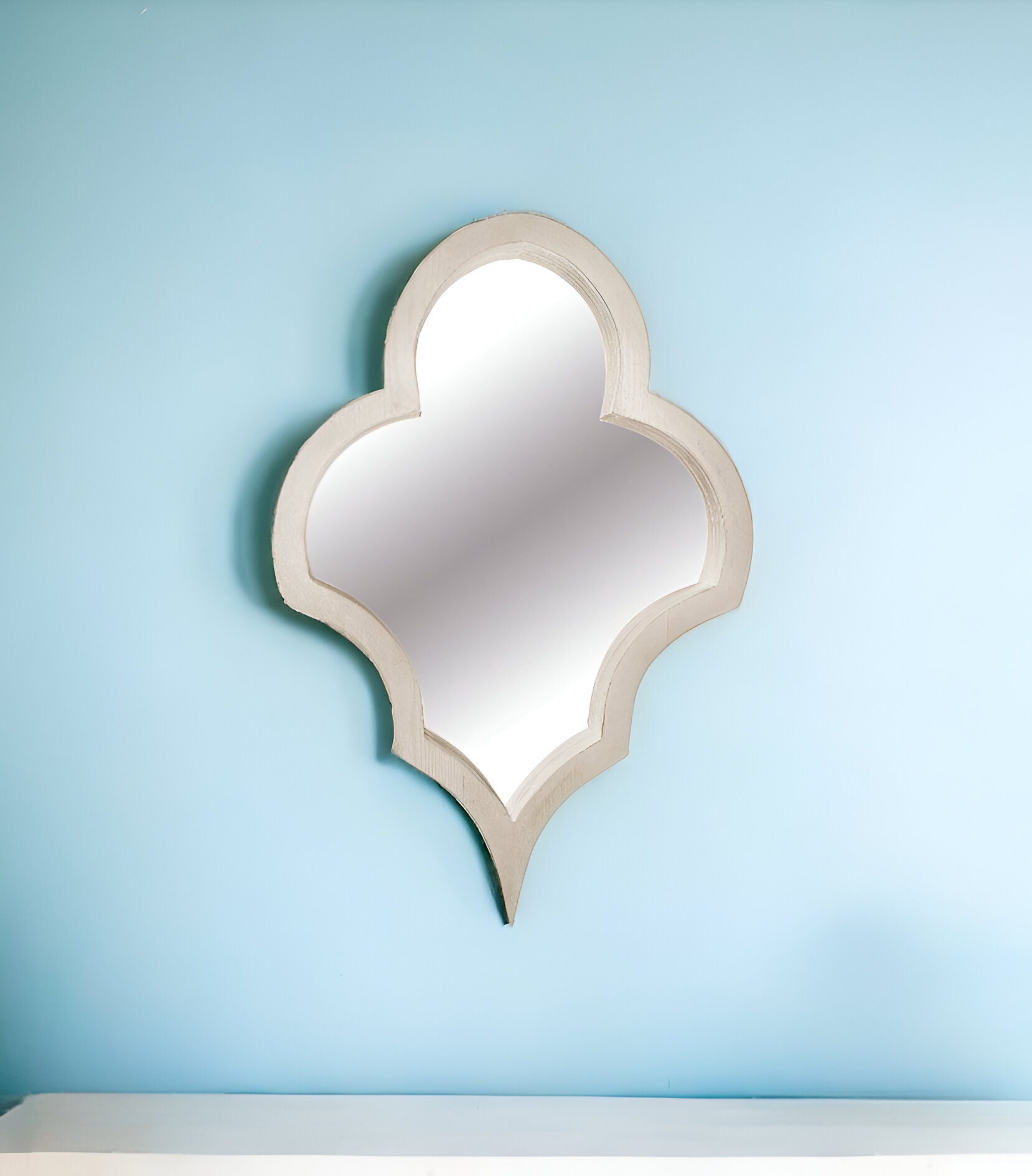 376374_8_rchDe7j0-3.jpg 34" Natural Novelty Wood Framed Accent Mirror - Image 1