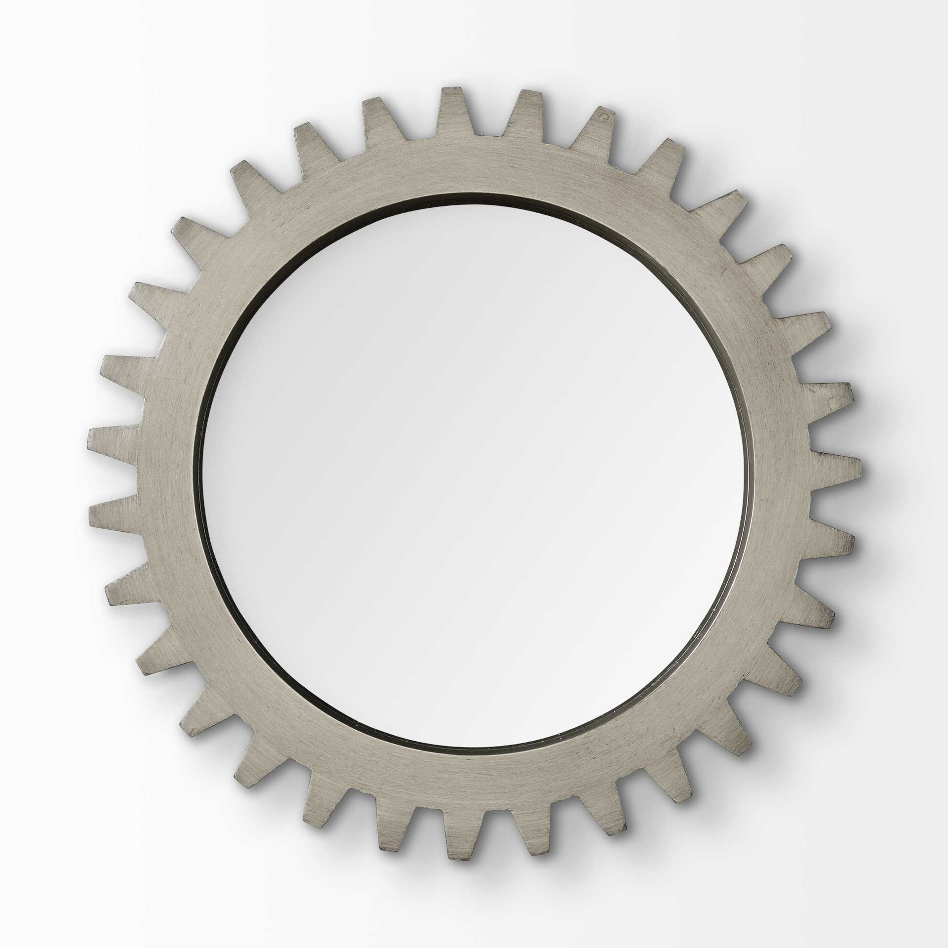 376391_2-3.jpeg 26" Gray Abstract Wood Framed Accent Mirror - Image 1