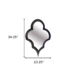 34" Black Novelty Framed Accent Mirror - Image 5