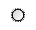26" Black Cog Round Metal Frame Wall Mirror - Image 2