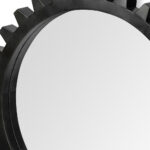 37" Round Black Metal Frame Wall Mirror - Image 8