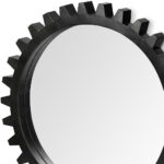 37" Round Black Metal Frame Wall Mirror - Image 9
