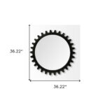 37" Round Black Metal Frame Wall Mirror - Image 12