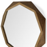 32" Brown Solid Wood Octagon Framed - Image 7
