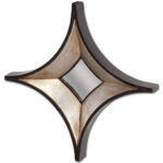 17" Dark Brown Diamond Framed Accent Mirror - Image 2