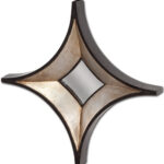 17" Dark Brown Diamond Framed Accent Mirror - Image 4