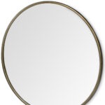 47" Gold Round Metal Framed Accent Mirror - Image 6