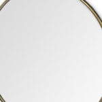 47" Gold Round Metal Framed Accent Mirror - Image 9