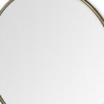 47" Gold Round Metal Framed Accent Mirror - Image 8