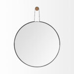 26" Black Wood Mirror - Image 2