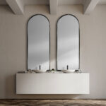 70" Black Metal Arch Framed Full Length Hanging Mirror - Image 9