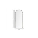 70" Black Metal Arch Framed Full Length Hanging Mirror - Image 10