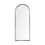70" Black Metal Arch Framed Full Length Hanging Mirror - Image 2