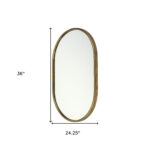 Gold Oval Accent Metal Mirror - Image 6