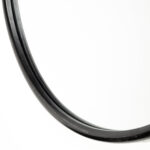 36" Black Oval Metal Framed Accent Mirror - Image 6