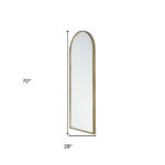 70" Gold Arch Metal Framed Accent Mirror - Image 8