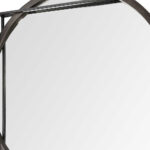46" Black Abstract Metal Framed Accent Mirror - Image 6