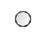 32" Octagon Black Wood Frame Wall Mirror - Image 3