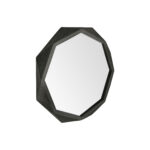 32" Octagon Black Wood Frame Wall Mirror - Image 5