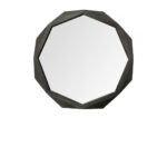 41" Octagon Black Wood Frame Wall Mirror - Image 2
