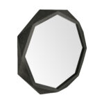 41" Octagon Black Wood Frame Wall Mirror - Image 4