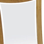 35" Brown Abstract Wood Framed Bathroom Vanity Mirror - Image 5