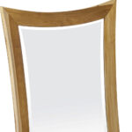 35" Brown Abstract Wood Framed Bathroom Vanity Mirror - Image 6