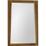 35" Brown Wood Accent Mirror - Image 2
