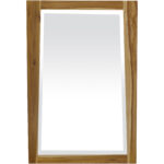 35" Brown Wood Accent Mirror - Image 3