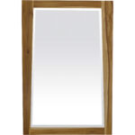 35" Brown Wood Accent Mirror - Image 4