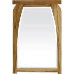 35" Natural Solid Wood Framed Accent Mirror - Image 4