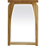 35" Natural Solid Wood Framed Accent Mirror - Image 5