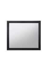 35" Black Square Wood Framed Mounted Dresser Mirror - Image 2