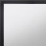 35" Black Square Wood Framed Mounted Dresser Mirror - Image 3