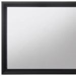 35" Black Square Wood Framed Mounted Dresser Mirror - Image 4